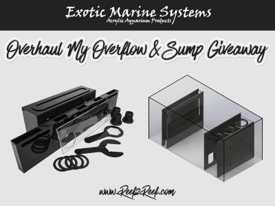 It's the EXOTIC MARINE SYSTEMS OVERHAUL MY OVERFLOW & SUMP GIVEAWAY!!